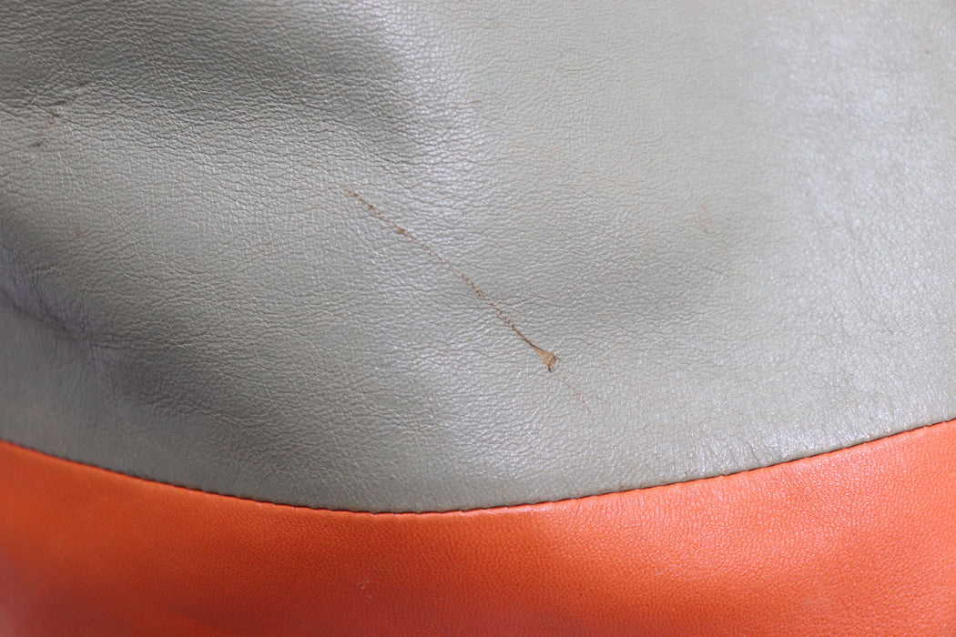 Celine Horizontal Cabas Leather Tote Bag Orange Gray From Japan 002 6423010 - World Quickdo