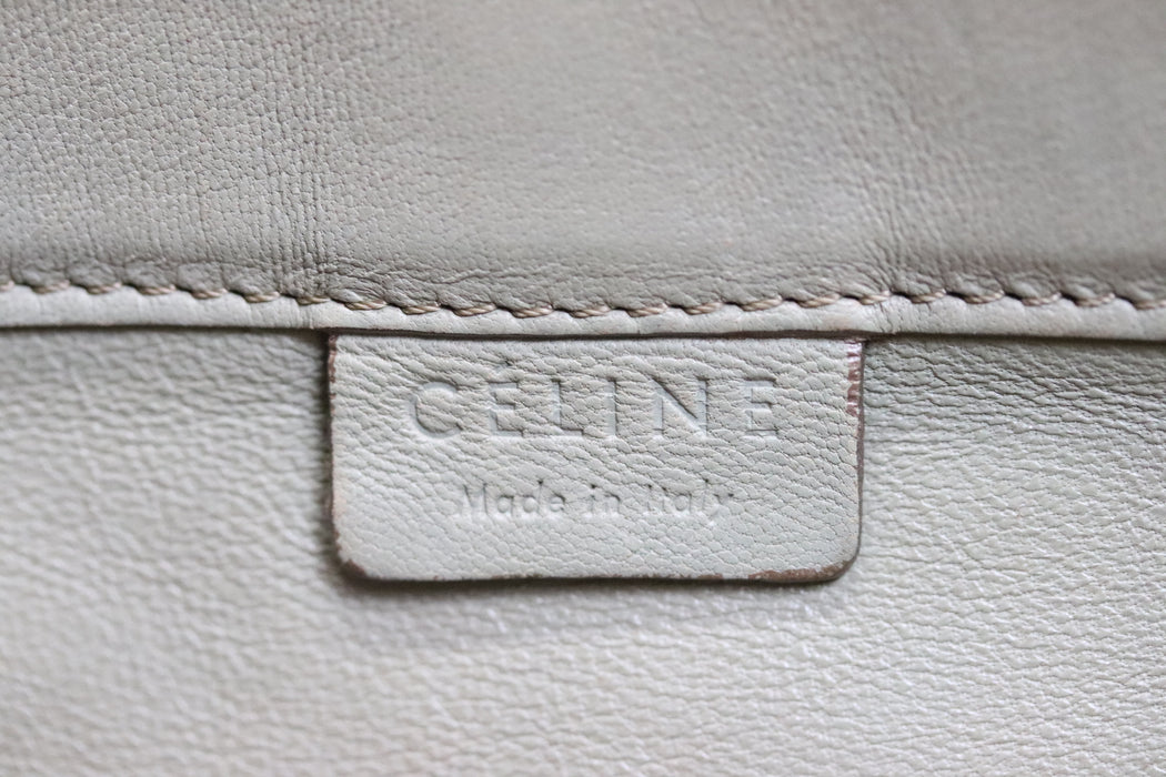 Celine Horizontal Cabas Leather Tote Bag Orange Gray From Japan 002 6423010 - World Quickdo