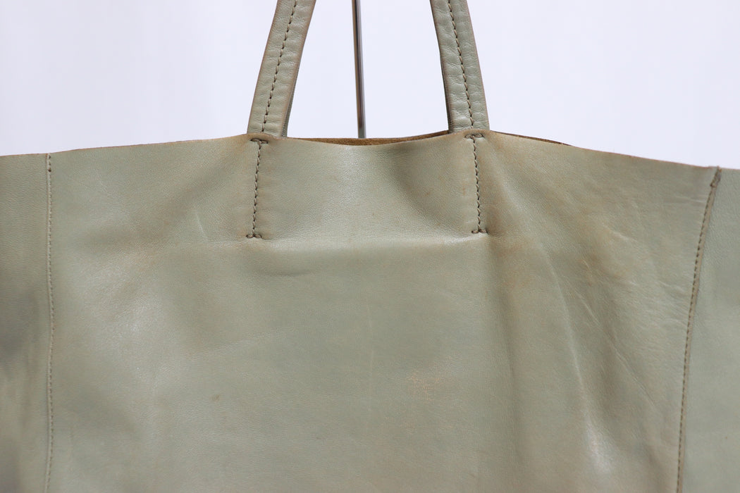 Celine Horizontal Cabas Leather Tote Bag Orange Gray From Japan 002 6423010 - World Quickdo