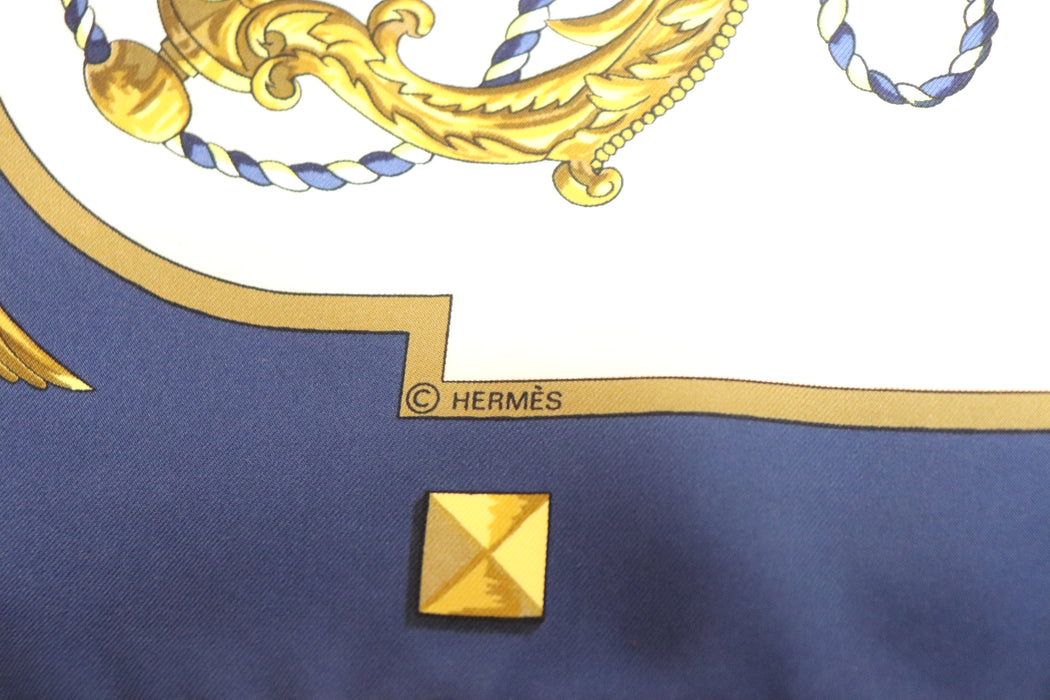 Hermes Carre 90 Silk Scarf "LES CLES "From Japan 218 6423452 - World Quickdo