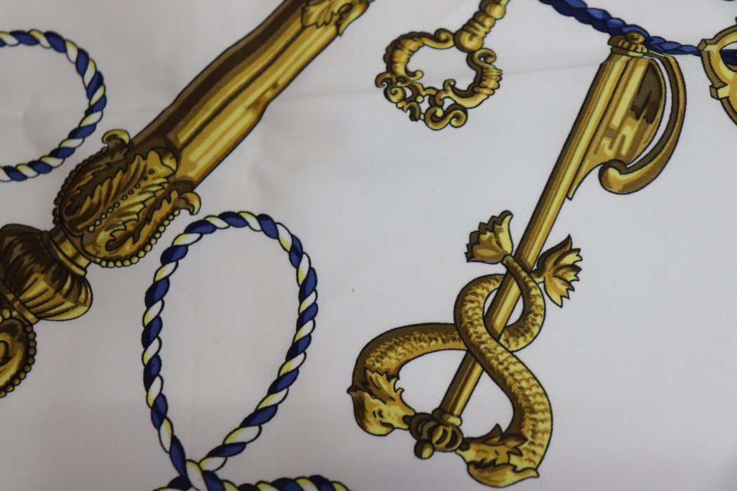 Hermes Carre 90 Silk Scarf "LES CLES "From Japan 218 6423452 - World Quickdo