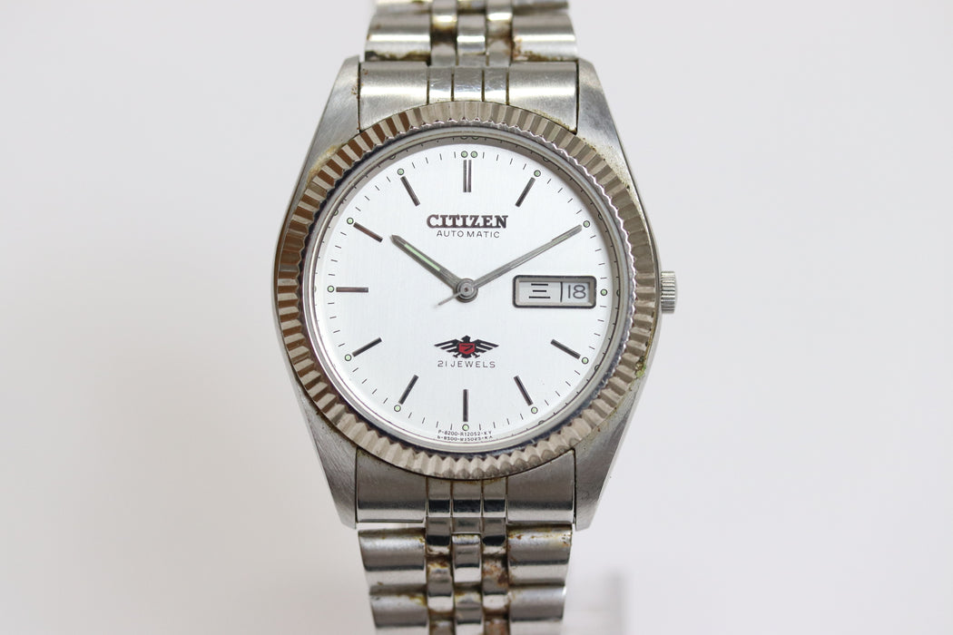 Citizen 4-R02149 Automatic Eagle Day Date Watch 35mm From Japan 170 6426863