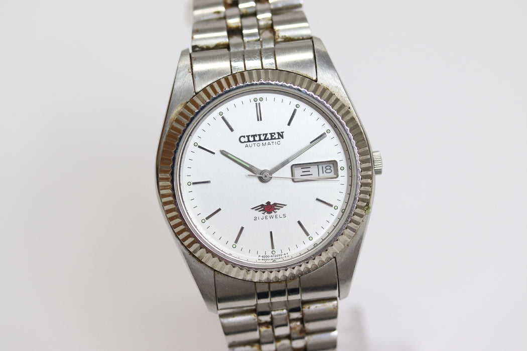 Citizen 4-R02149 Automatic Eagle Day Date Watch 35mm From Japan 170 6426863