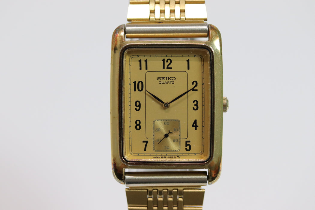 Seiko Tank Square Watch 2G28-5010 Quartz Small Second 25mm From JPN 001 6333859 - World Quickdo