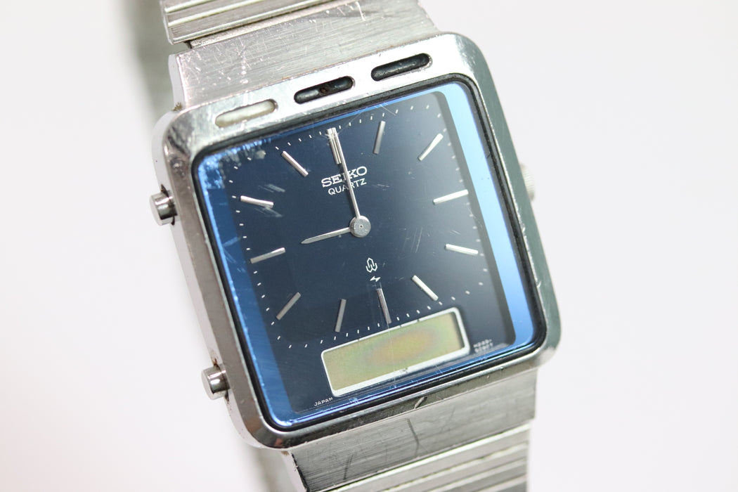 Seiko Blue Dial Analog Digital Watch H249-505C 30mm From Japan 001 6333857 - World Quickdo