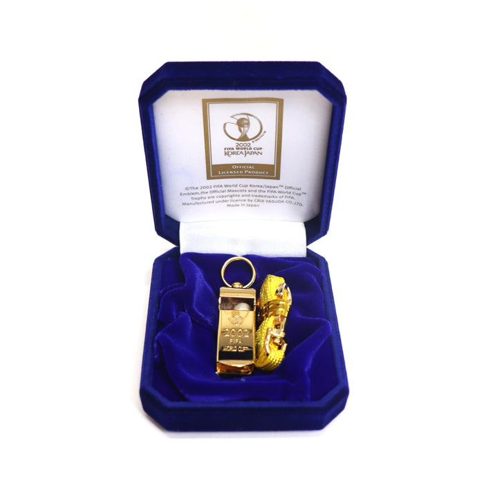 2002 FIFA World Cup Whistle Gold Tone With Case From Japan 078 6427002