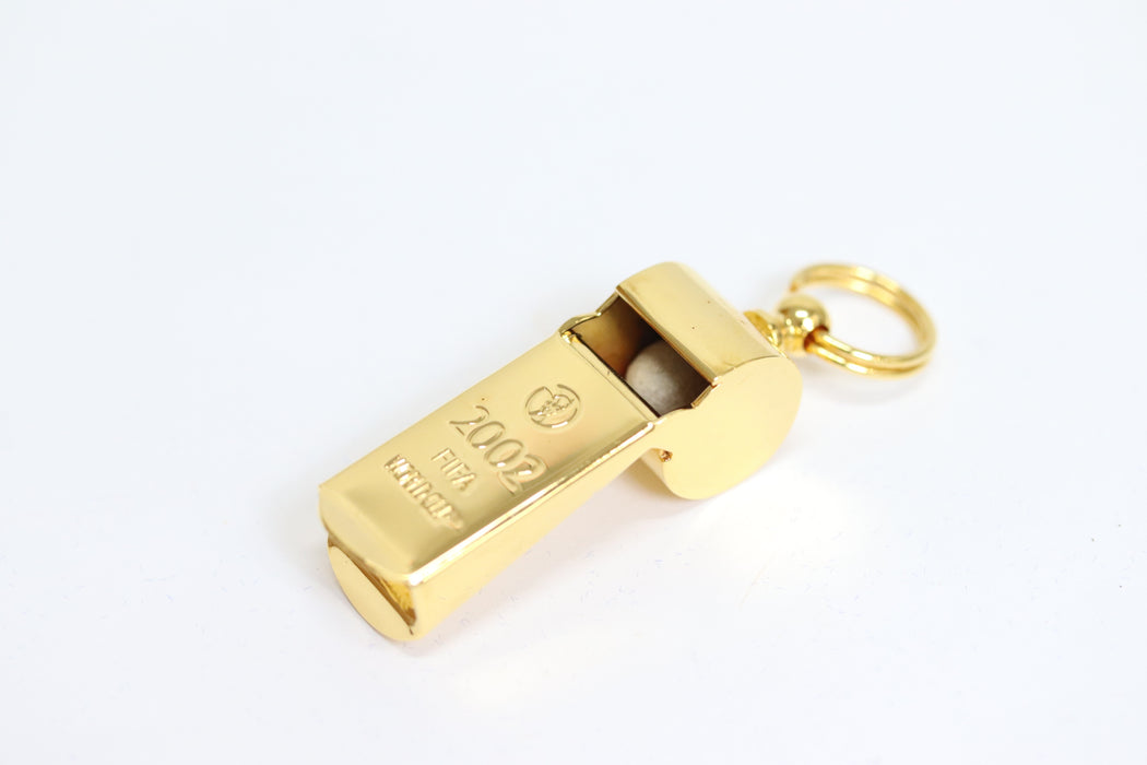 2002 FIFA World Cup Whistle Gold Tone With Case From Japan 078 6427002