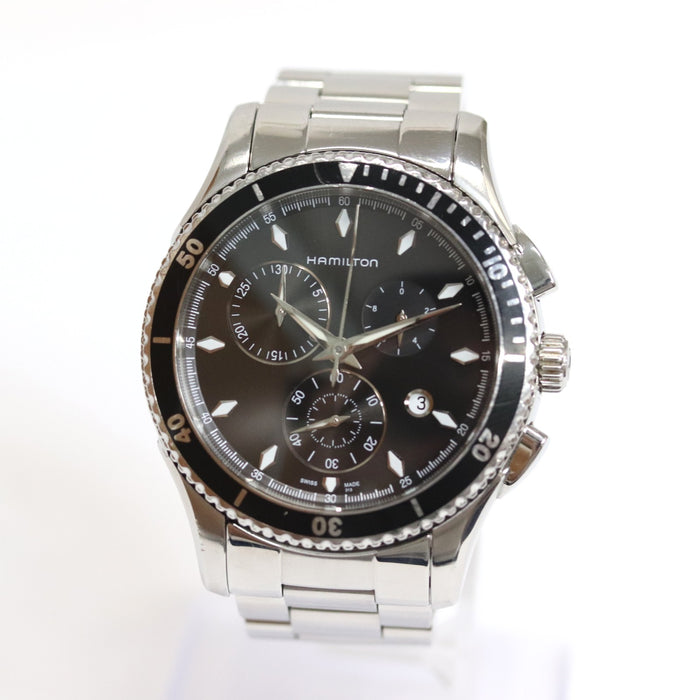 Hamilton Jazzmaster H375120 Black Chronograph 42mm From Japan 272 6426435
