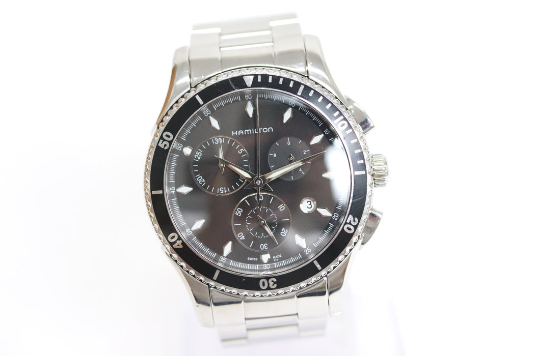 Hamilton Jazzmaster H375120 Black Chronograph 42mm From Japan 272 6426435