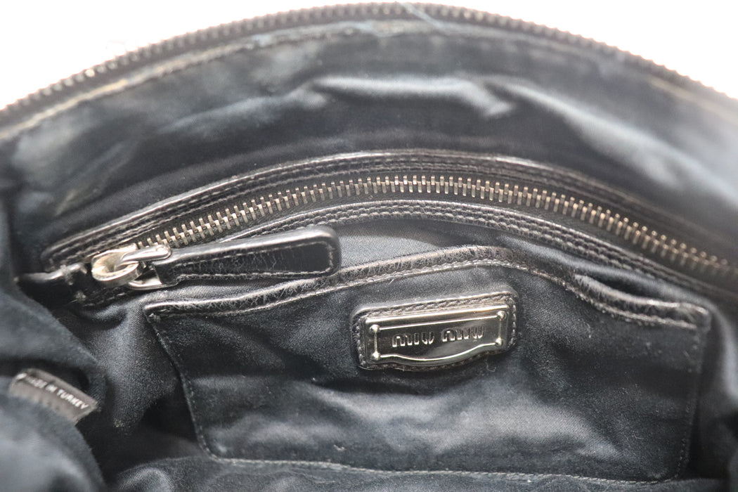 Miu Miu Leather Studded 2way Handbag Shoulder From Japan 272 6426441