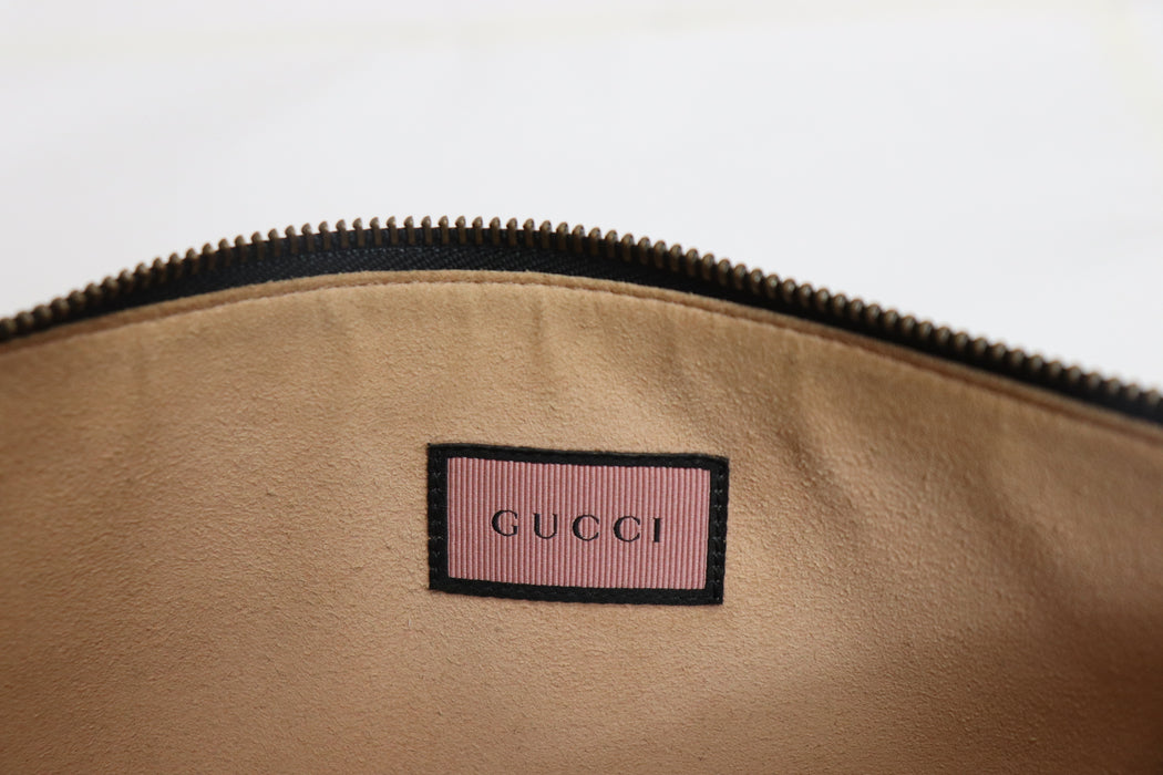 Gucci Leather Clutch Bag Life is Gucci 445597 From Japan 272 6429407