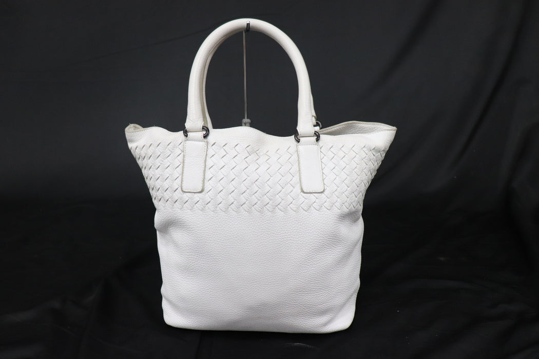 BOTTEGA VENETA Intrecciato Tote Handbag 173185 leather White 272 6429404