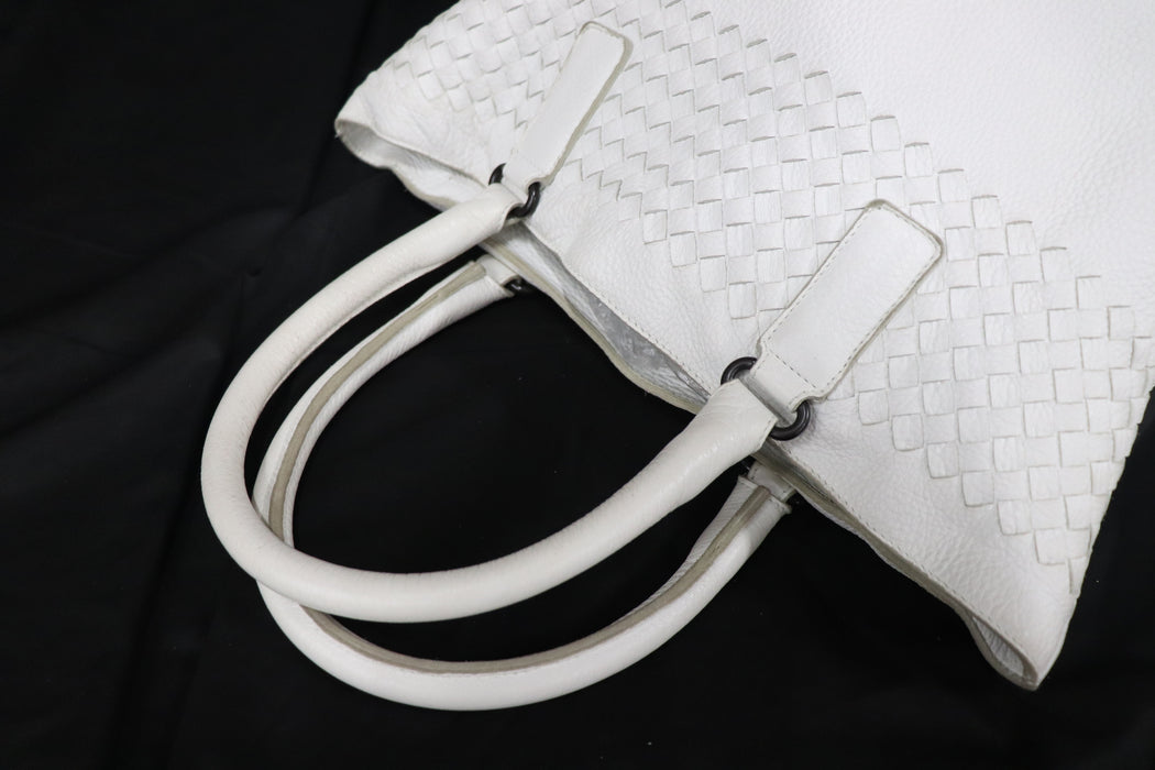 BOTTEGA VENETA Intrecciato Tote Handbag 173185 leather White 272 6429404