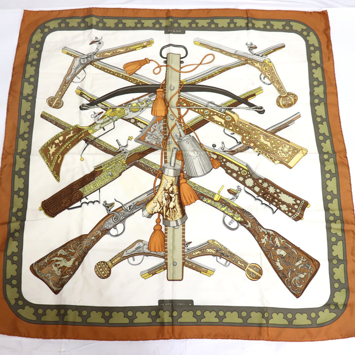 Hermes Carre 90 Silk Scarf "DIANE" From Japan 123 6430229 - World Quickdo