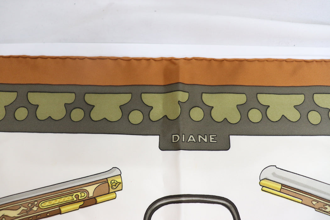 Hermes Carre 90 Silk Scarf "DIANE" From Japan 123 6430229 - World Quickdo