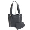 Bvlgari Logomania Canvas  Leather Tote Bag With Pouch Black 251 6431941 - World Quickdo