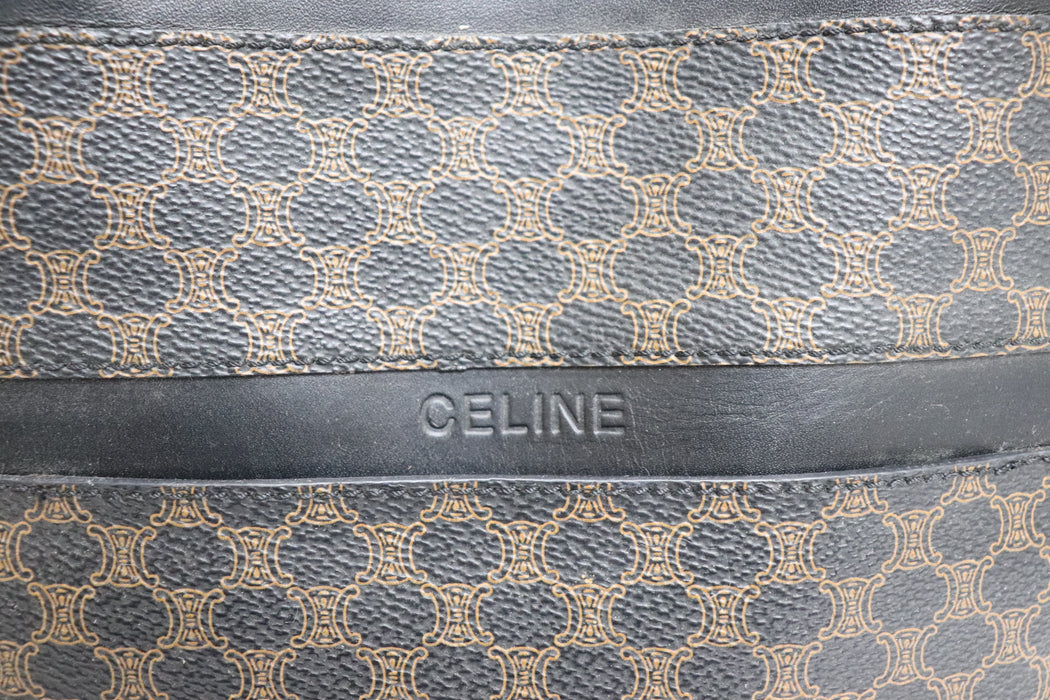 Celine Macadam Drawstring Shoulder Bag Black From Japan 054 6433009 - World Quickdo
