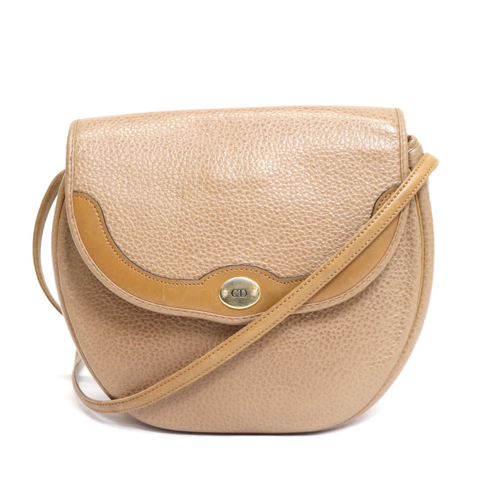 Christian Dior Logo Leather Shoulder Bag From Japan 002 6433320