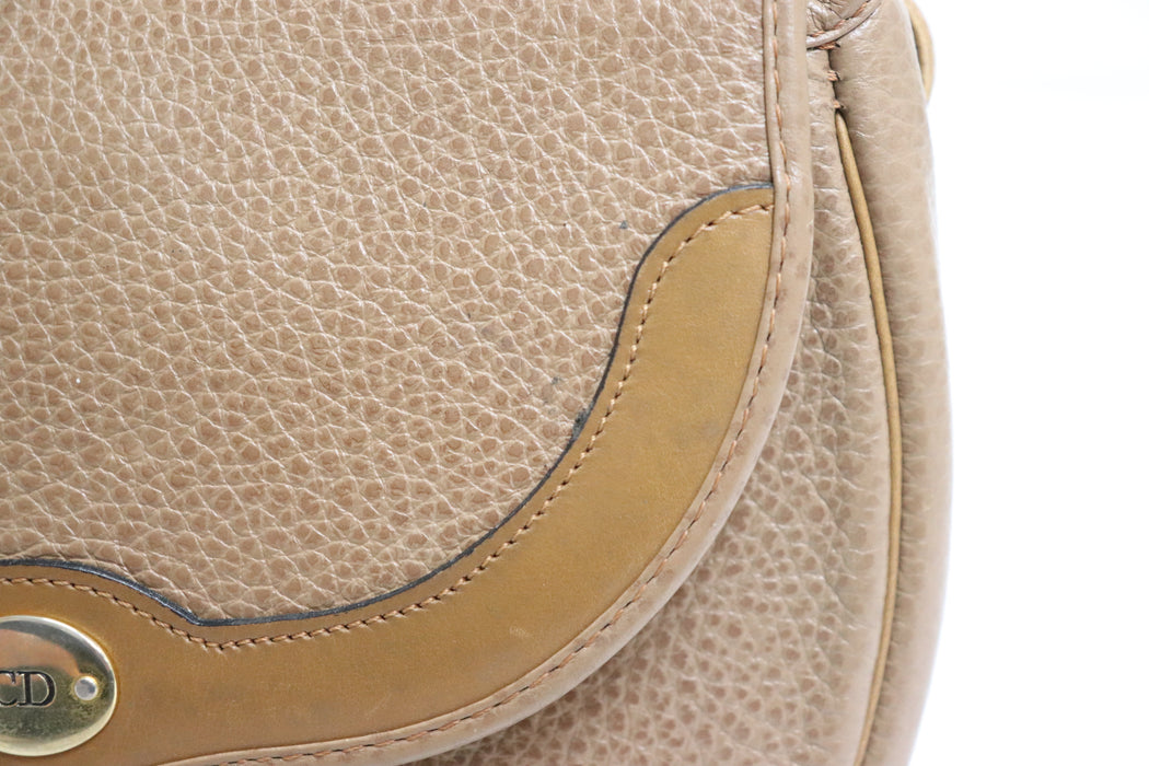 Christian Dior Logo Leather Shoulder Bag From Japan 002 6433320