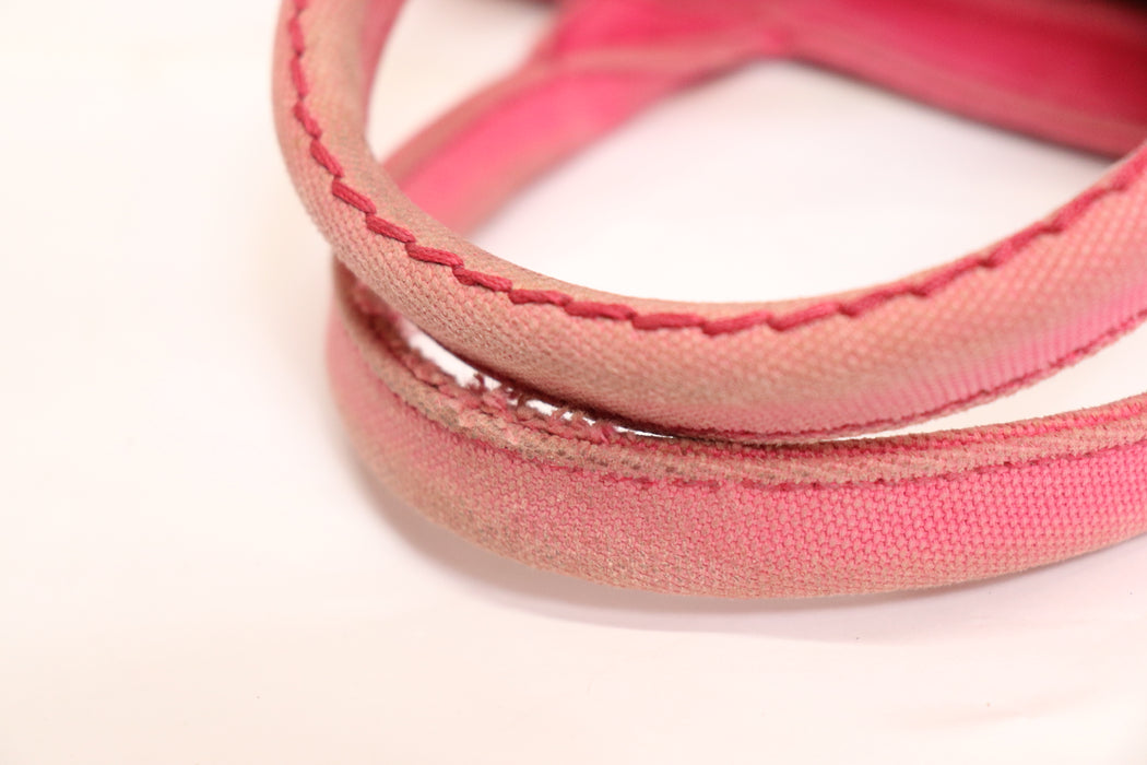 Prada Canapa Canvas Tote Bag Pink From Japan 002 6433316