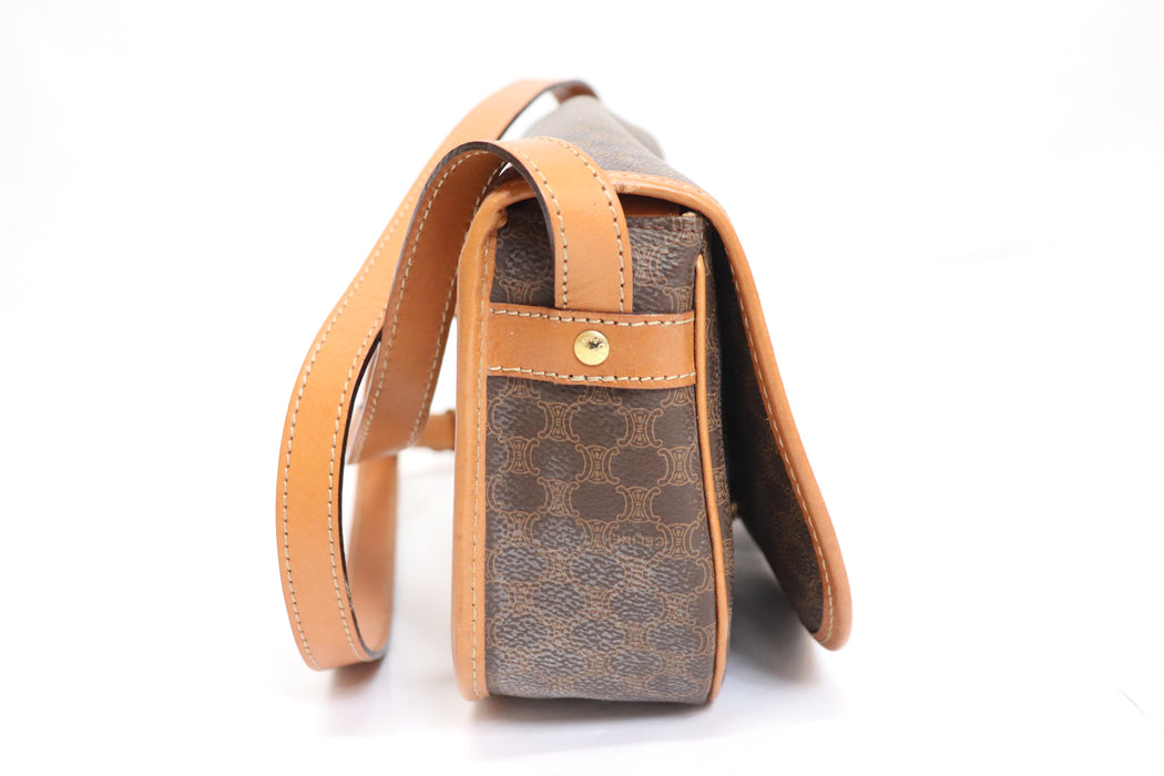 Celine Macadam PVC Leather Shoulder Bag From Japan 002 6433359