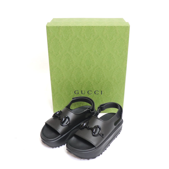 Gucci Horsebit 742435 Rubber Platform Sandals 36 Black From Japan 272 6434354 - World Quickdo