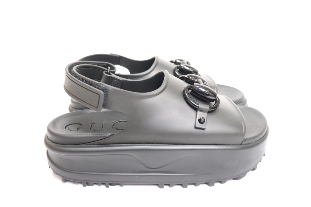 Gucci Horsebit 742435 Rubber Platform Sandals 36 Black From Japan 272 6434354 - World Quickdo