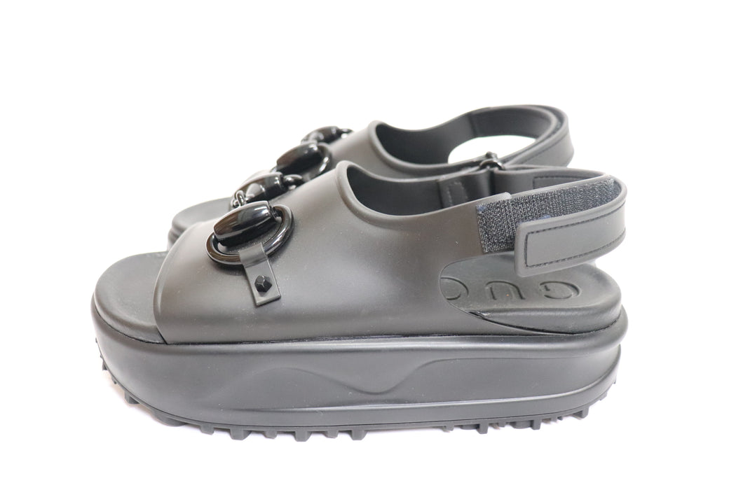 Gucci Horsebit 742435 Rubber Platform Sandals 36 Black From Japan 272 6434354 - World Quickdo