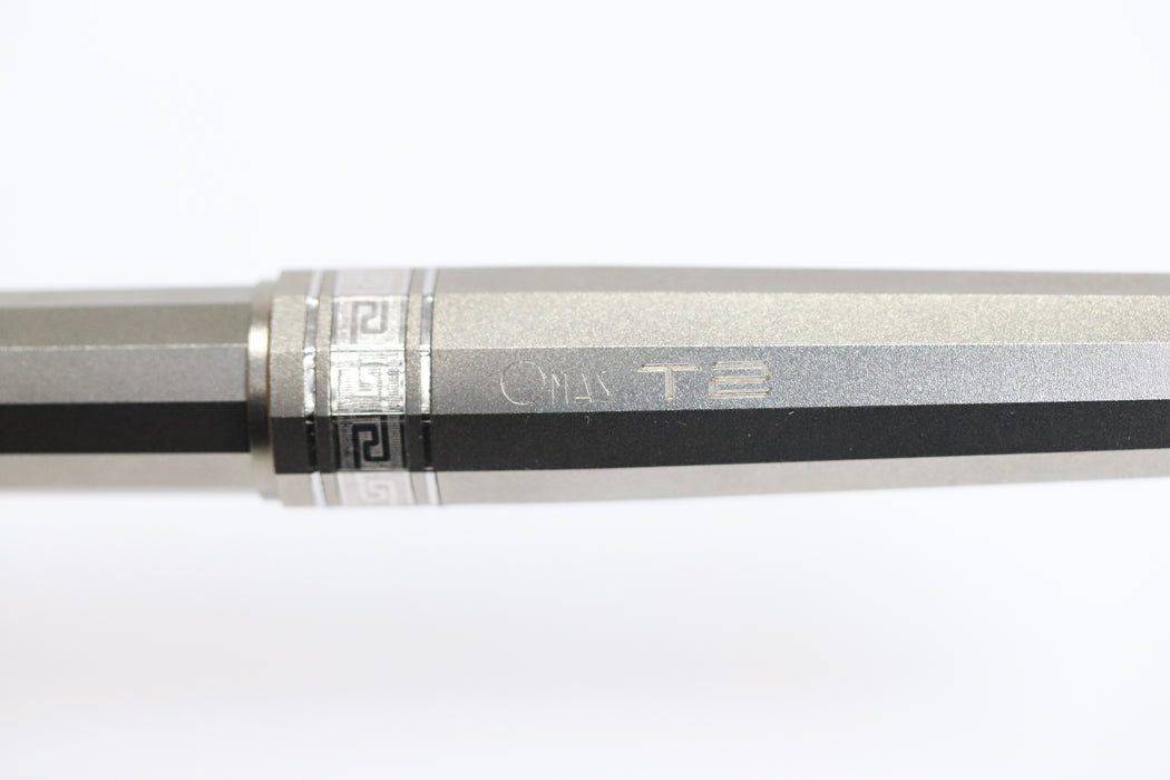 OMAS T2 Titanium Fountain Pen 556 With Case From Japan 081 6405545 - World Quickdo