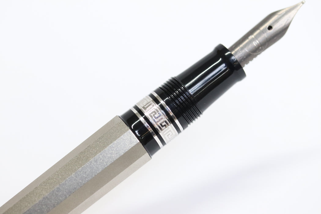 OMAS T2 Titanium Fountain Pen 556 With Case From Japan 081 6405545 - World Quickdo