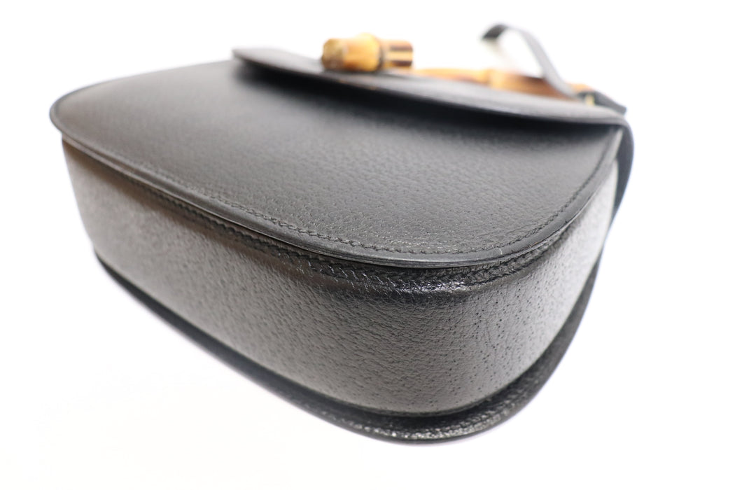Gucci Black Bamboo Leather 2way Handbag 000.1014.0188 From Japan 272 6407810 - World Quickdo