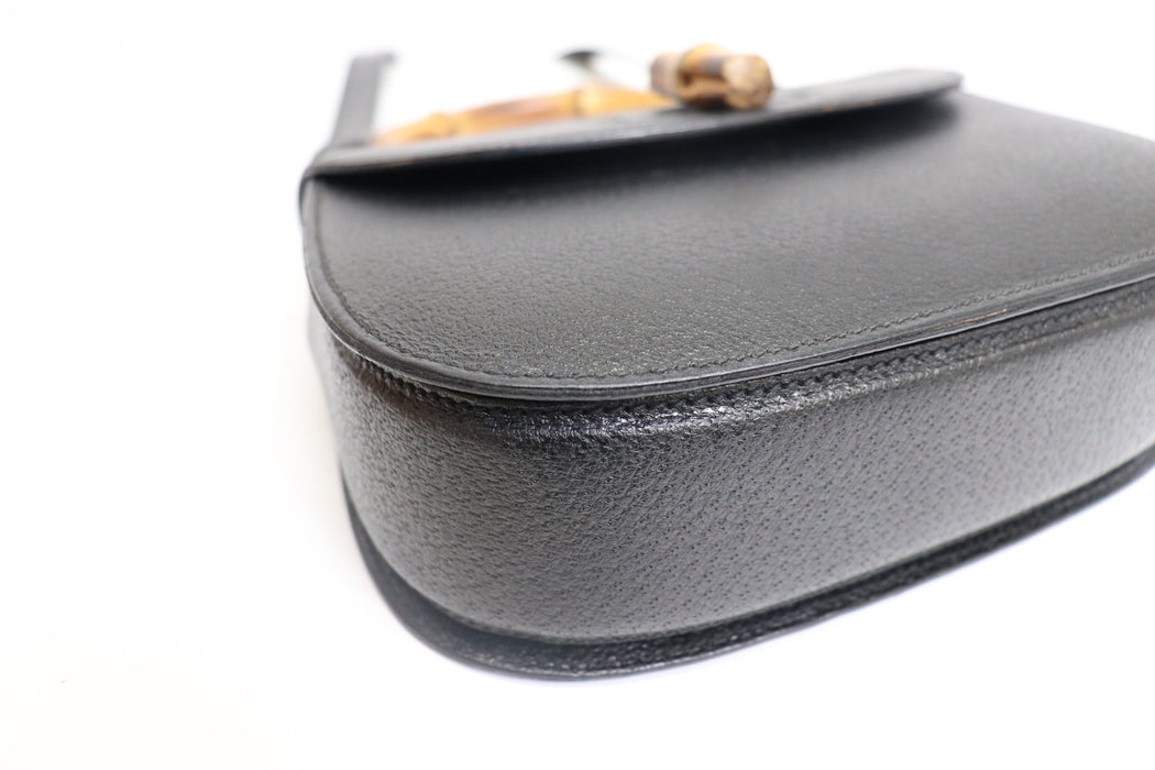 Gucci Black Bamboo Leather 2way Handbag 000.1014.0188 From Japan 272 6407810 - World Quickdo