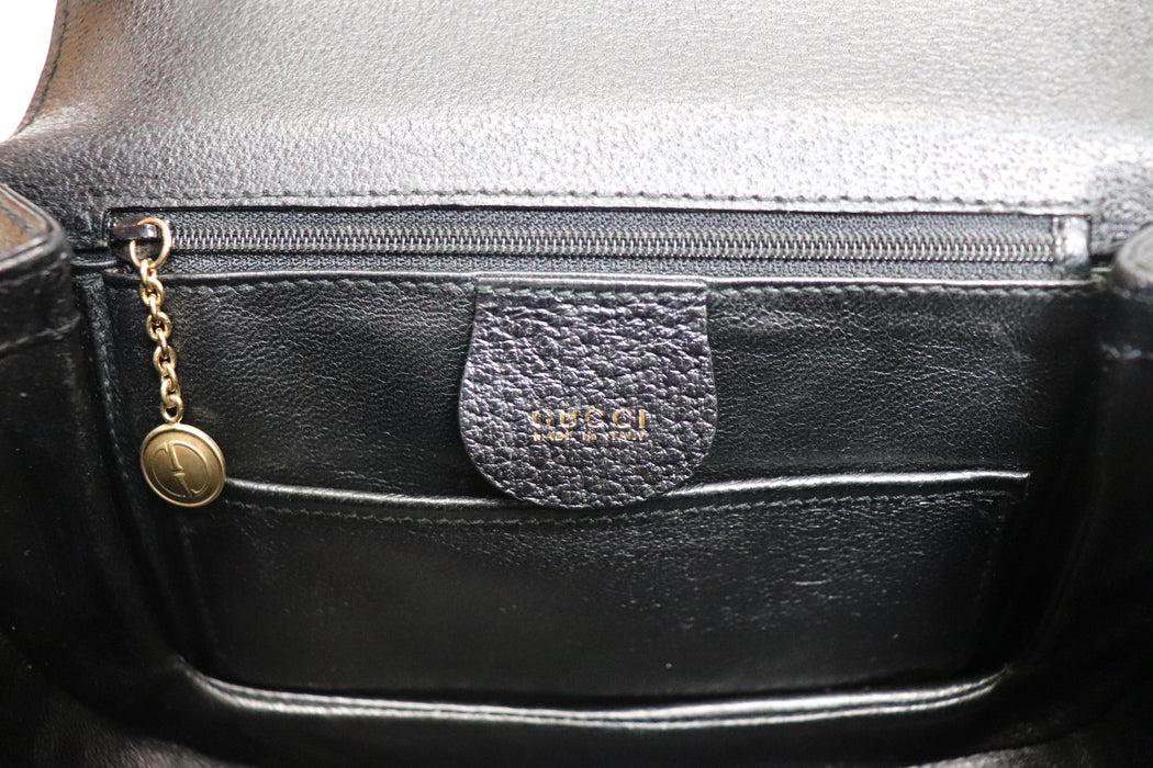 Gucci Black Bamboo Leather 2way Handbag 000.1014.0188 From Japan 272 6407810 - World Quickdo