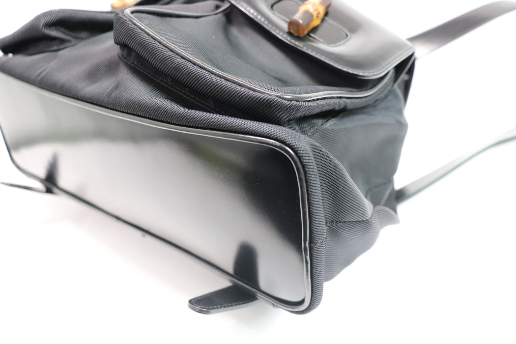 Gucci Bamboo Backpack Enamel Black 003 2058 0016 From Japan 011 6380001 - World Quickdo