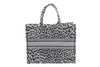 Christian Dior Leopard Book Tote Handbag Gray/Black Canvas From JPN 011 6357173 - World Quickdo