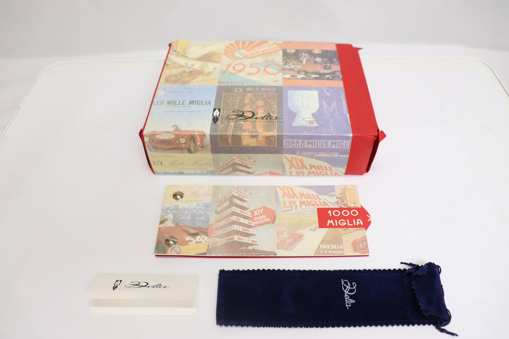 Delta 1000 Miglia 441/633 Fountain Silver925 18K Nib From Japan 081 6413760 - World Quickdo
