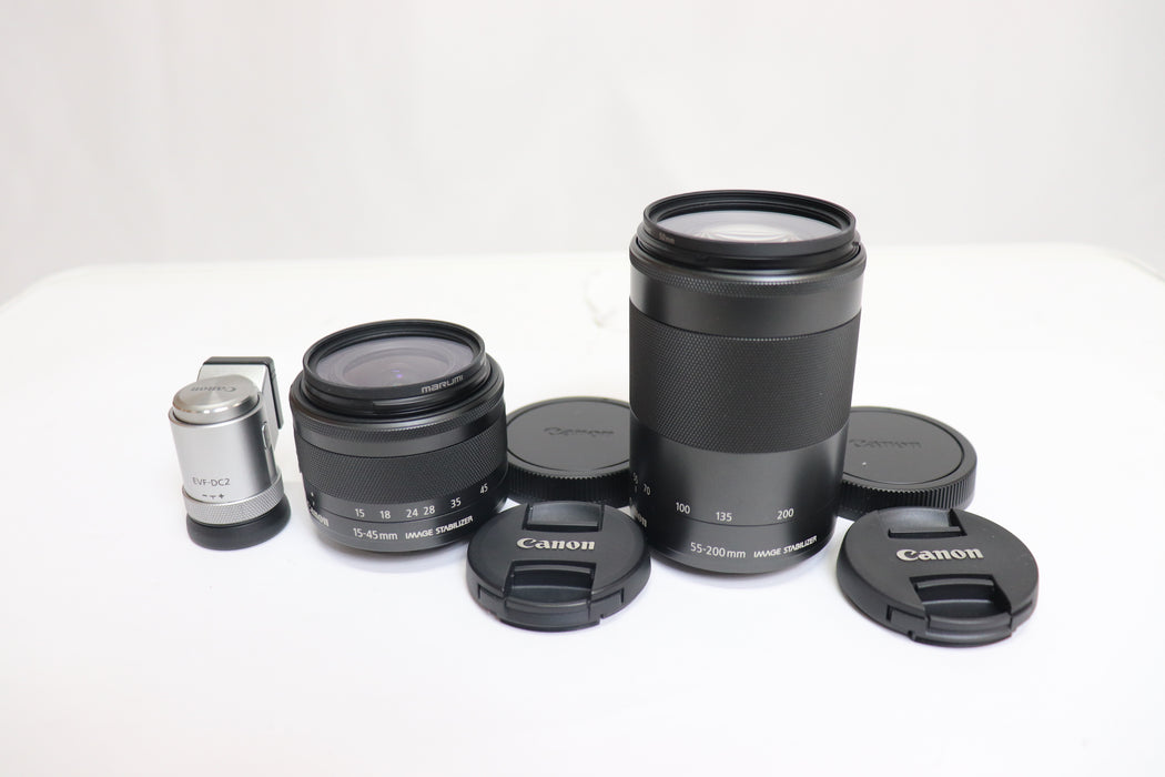 [VG] Canon EOS M6 Double Zoom EVF Kit From Japan 081 6413732 - World Quickdo